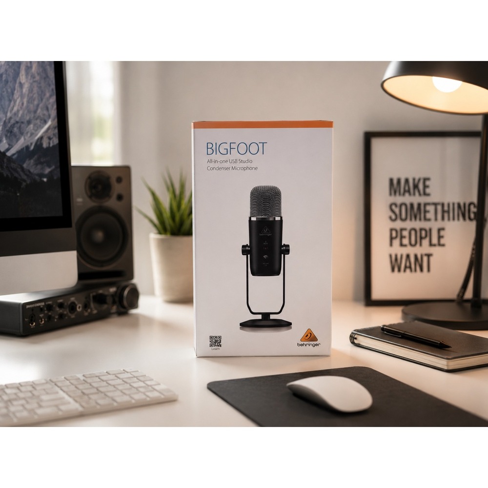 Behringer BIGFOOT USB Studio Condenser Microphone Podcast Streaming Mic NOB
